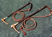 Leather Covered With Silver Collar Whip
